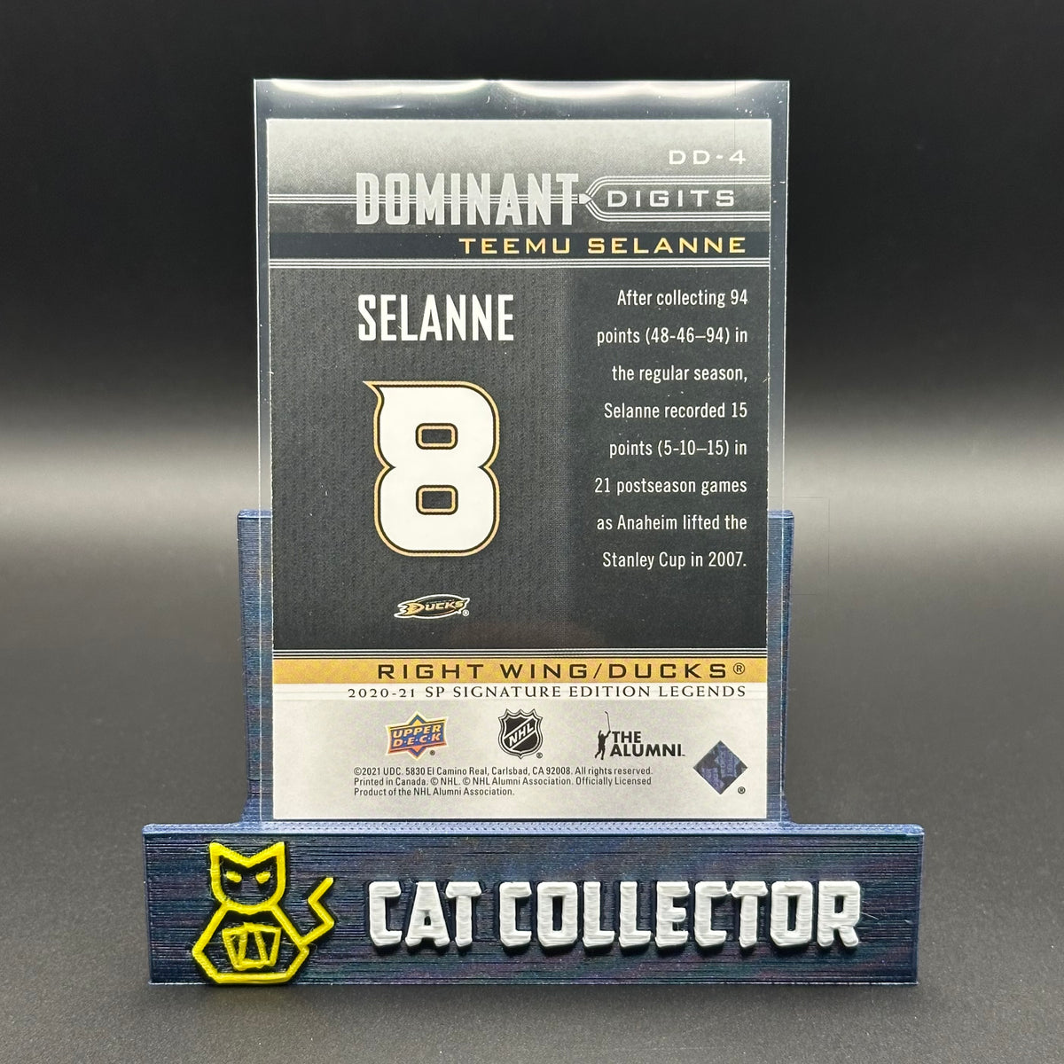 2020-21 UD SP Signature Editions Legends TEEMU SELANNE #DD-4 Dominant Digits