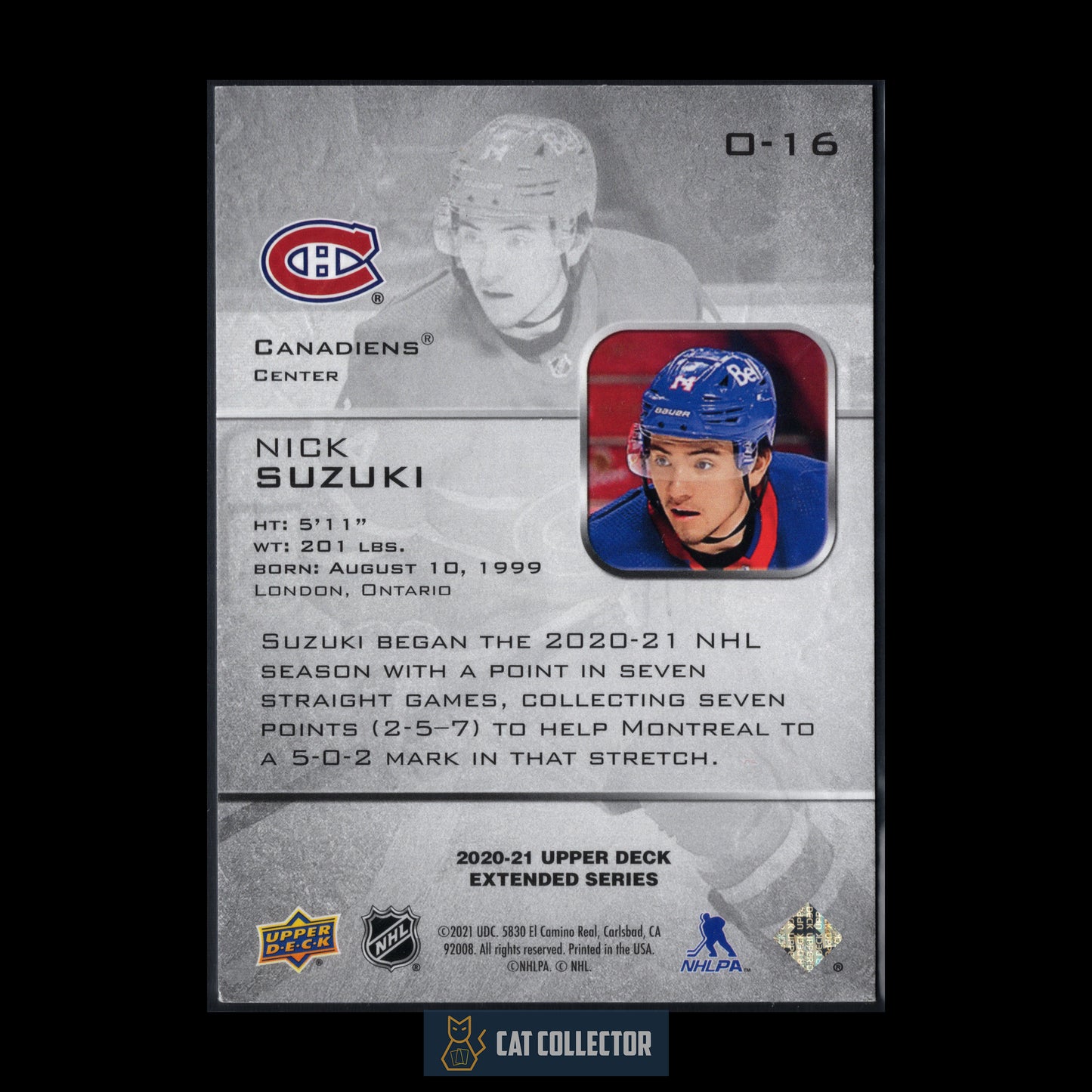 2020-21 UD Extended series NICK SUZUKI #O-16 Ovation