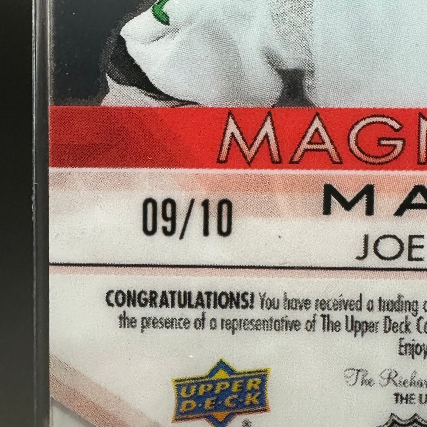 2021-22 UD Ovation JOE PAVELSKI #MM-JP UD Glass Magnifying Marks /10 Auto