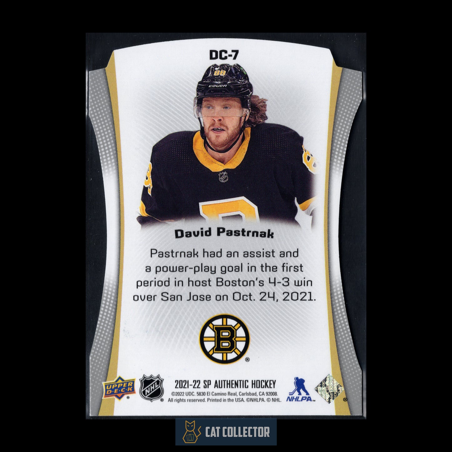 2021-22 Upper Deck SP Authentic DAVID PASTRNAK #DC-7 Die-cut