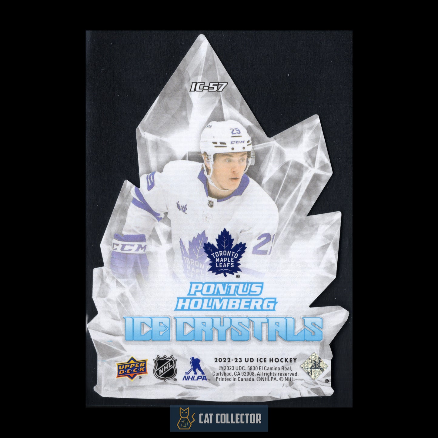 2022-23 Upper Deck Ice PONTUS HOLMBERG #IC-57 Ice Crystals Rookies Die-Cut