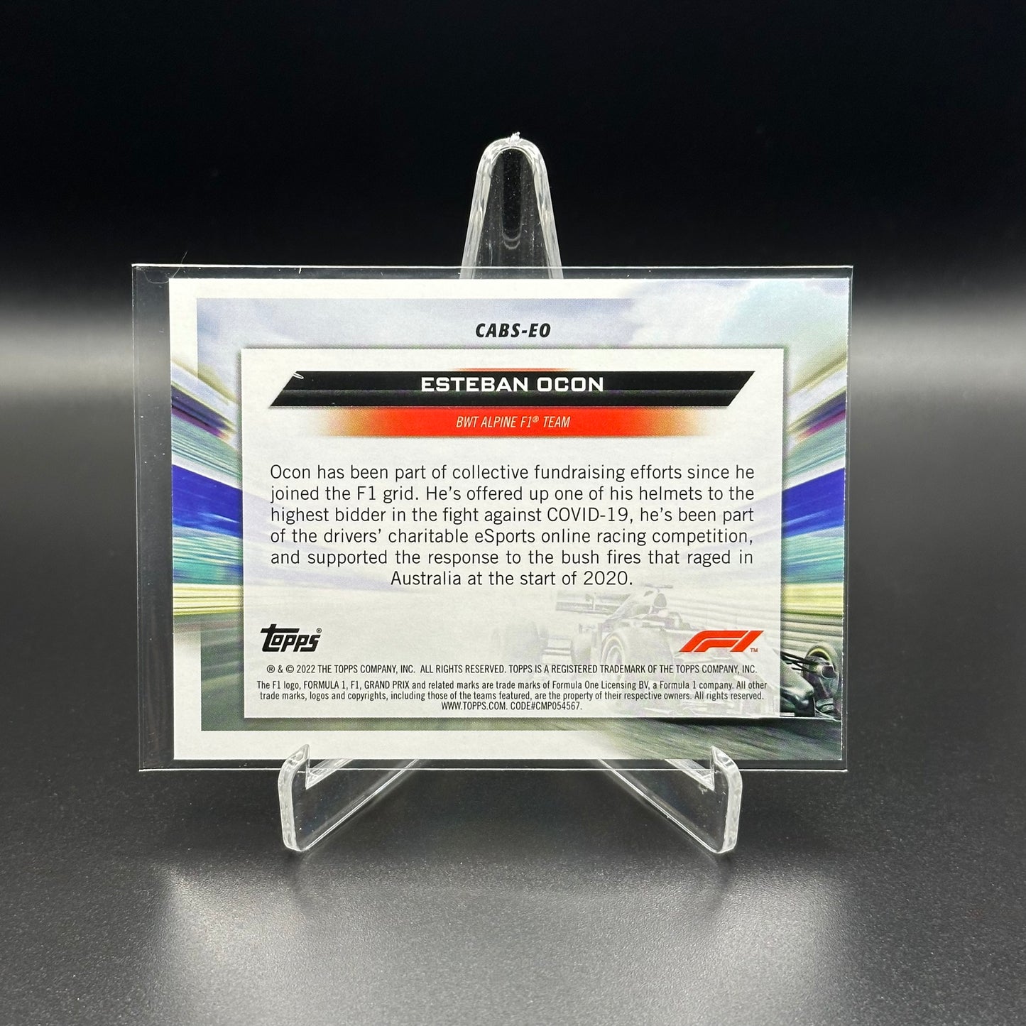 2022 Topps Formula 1 ESTEBAN OCON #CABS-EO Clean Air Blue Skies