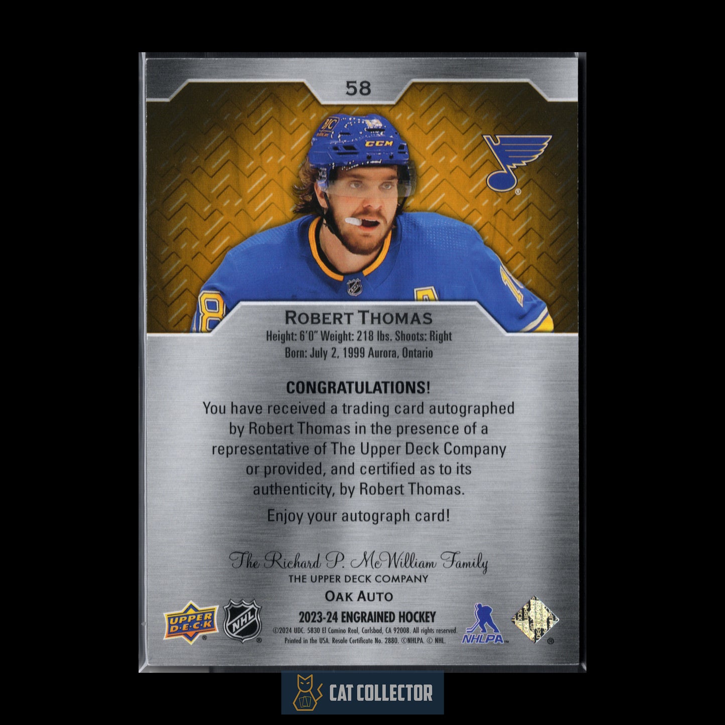 2023-24 UD Engrained ROBERT THOMAS #58 Oak Auto