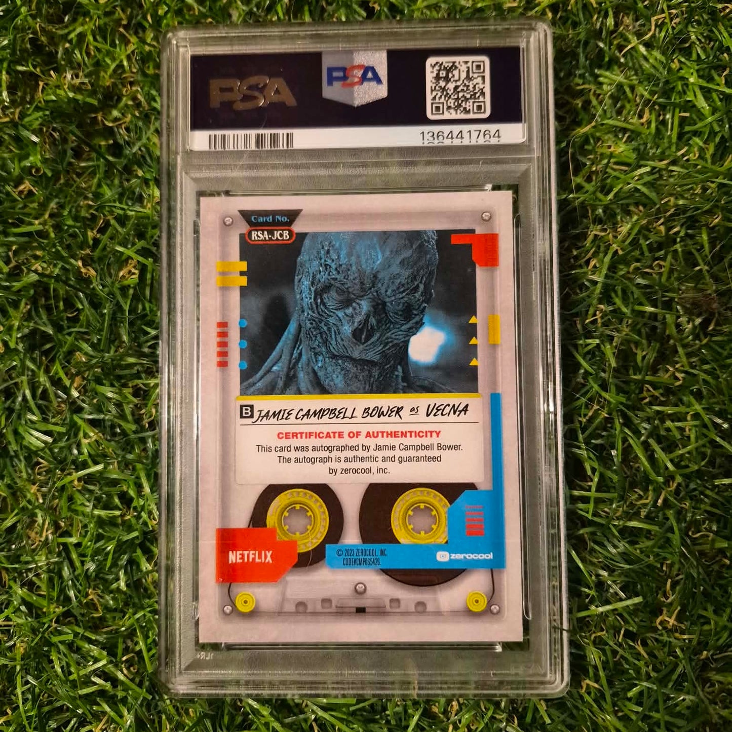 2023 zerocool Stranger Things 4 JAMIE CAMPBELL BOWER #JCB Running up that hill Auto 41/86 PSA 9