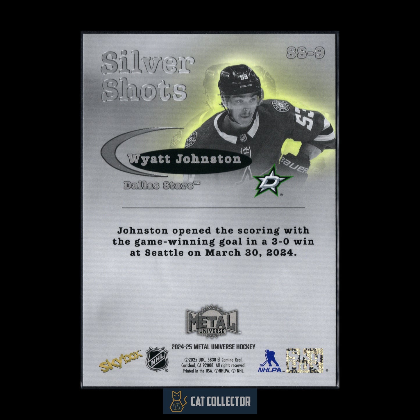 2024-25 SkyBox Metal Universe WYATT JOHNSTON #SS-9 Silvor Shots