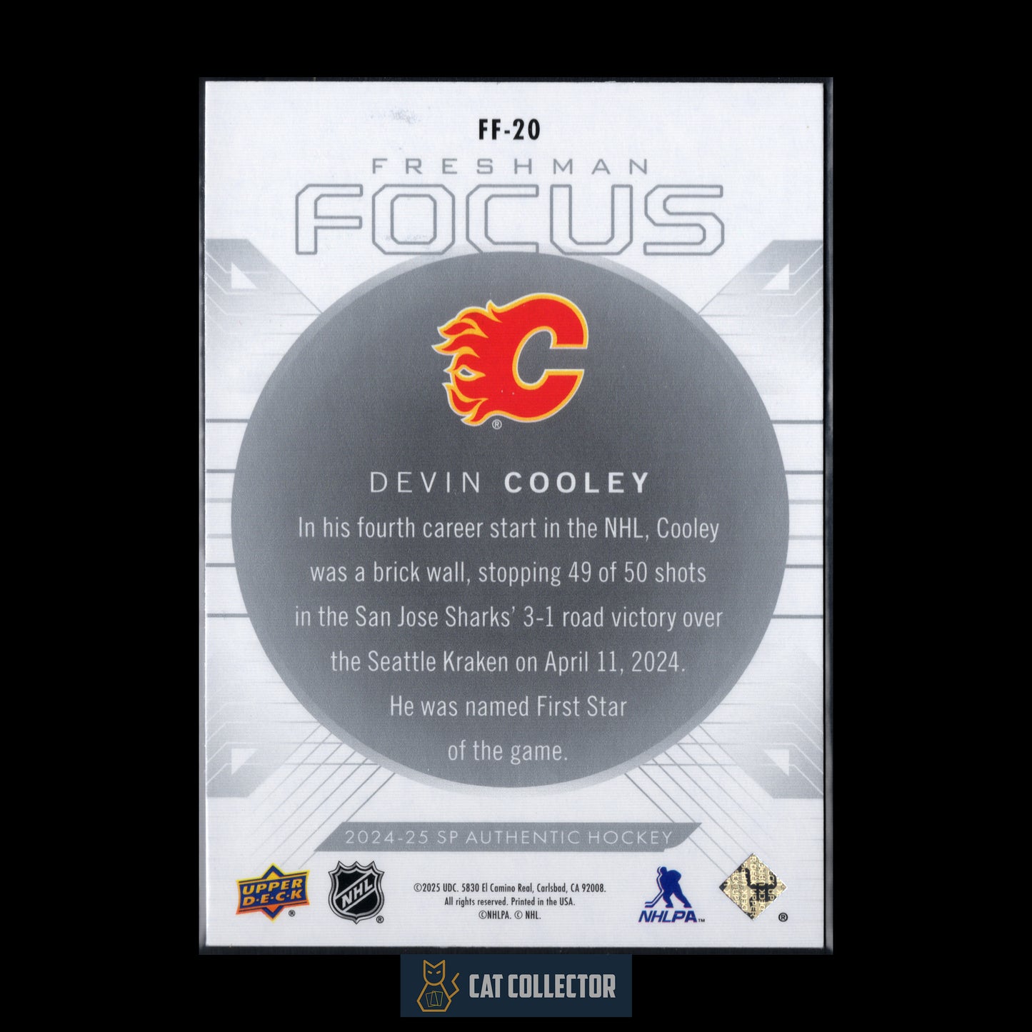 2024-25 Upper Deck SP Authentic DEVIN COOLEY #FF-20 Freshman Focus