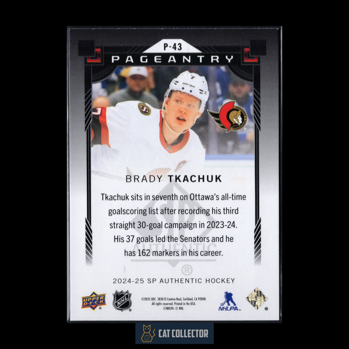 2024-25 Upper Deck SP Authentic BRADY TKACHUK #P-43 Pageantry