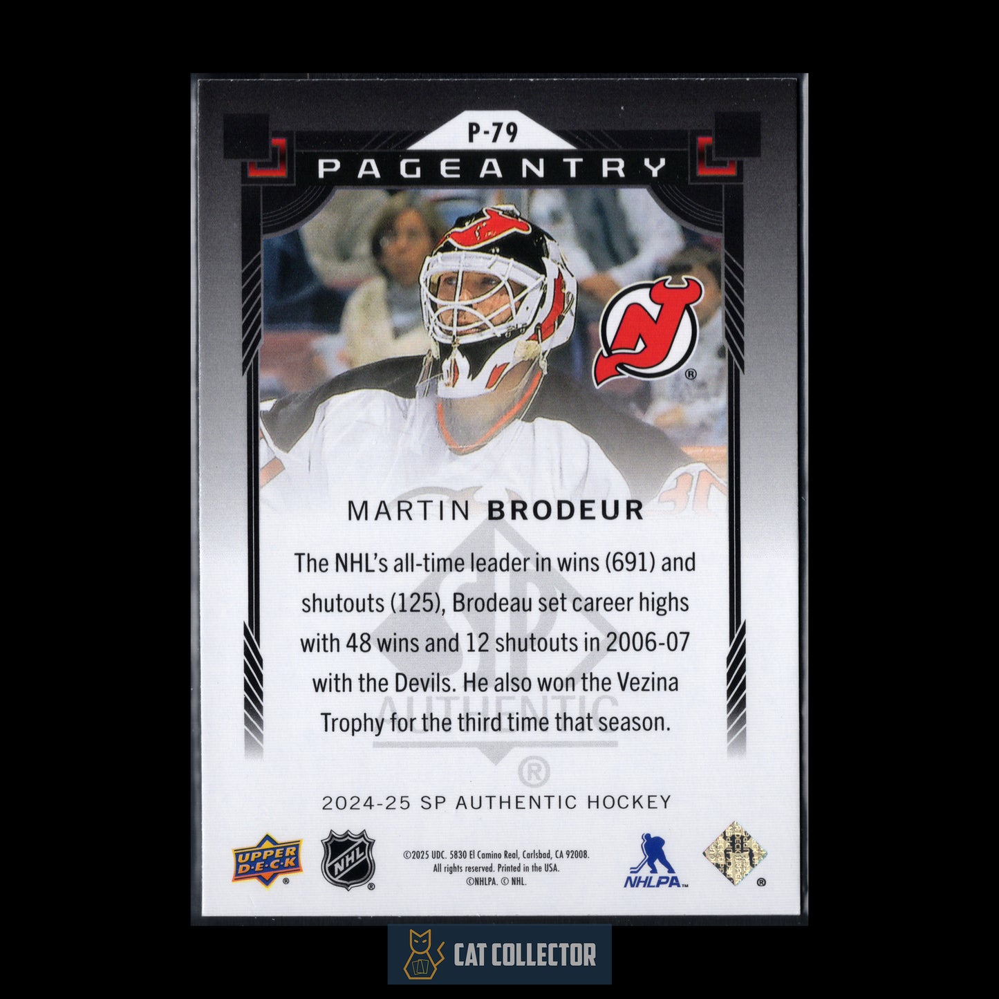 2024-25 Upper Deck SP Authentic MARTIN BRODEUR #P-79 Pageantry