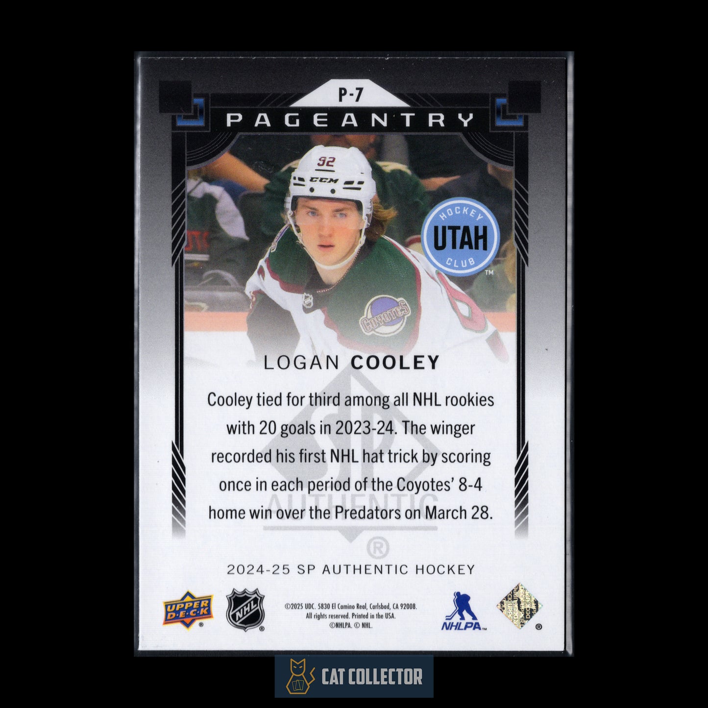 2024-25 Upper Deck SP Authentic LOGAN COOLEY #P-7 Pageantry