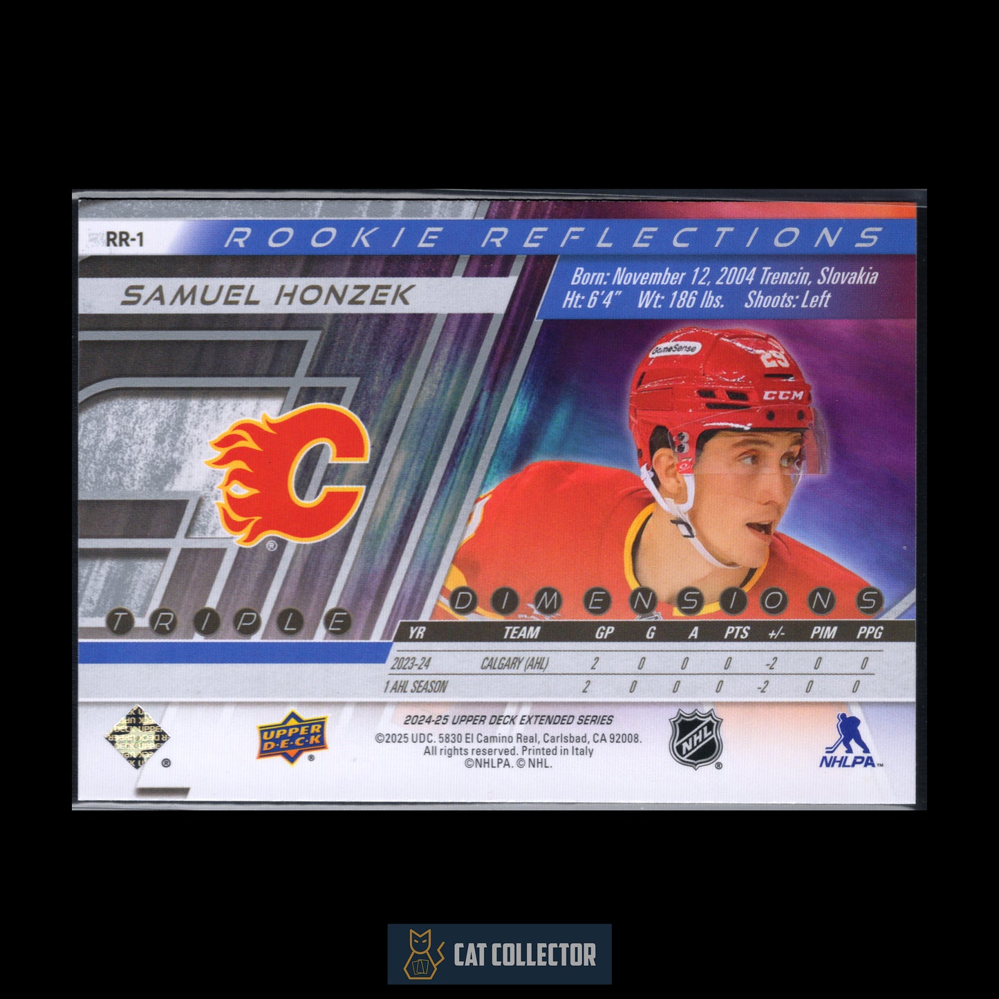 2024-25 Upper Deck Extended series SAMUEL HONZEK #RR-1 Rookie Reflections RC