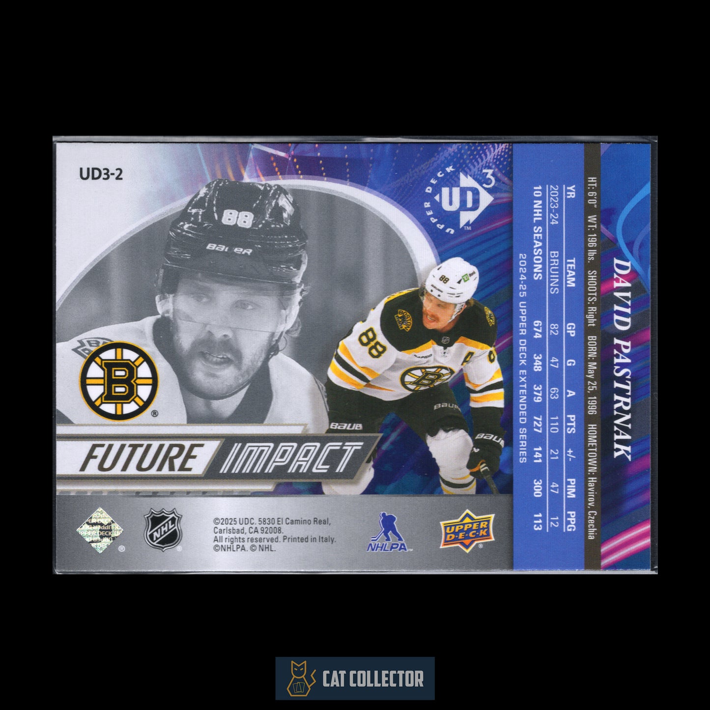 2024-25 UD Extended Series DAVID PASTRNAK #UD3-2 Future Impact