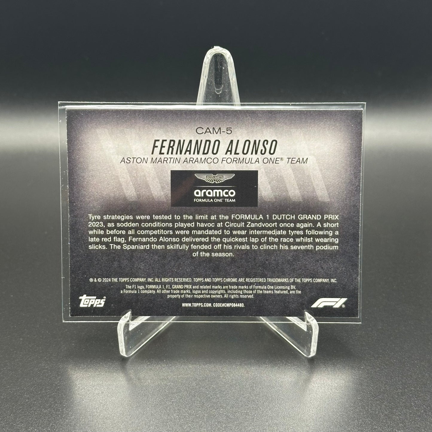 2024 Topps Chrome Formula 1 FERNANDO ALONSO #CAM-5 Camber