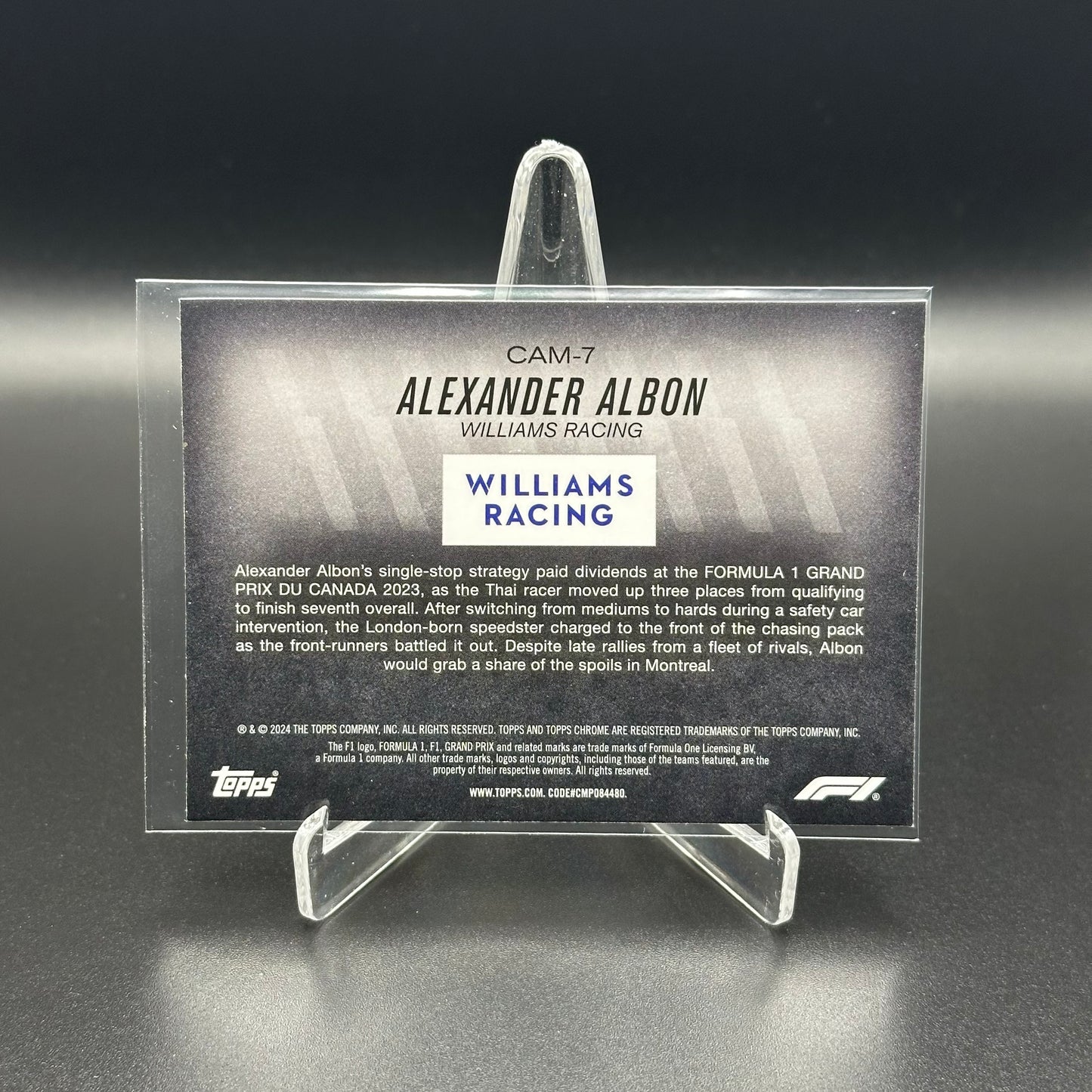 2024 Topps Chrome Formula 1 ALEXANDER ALBON #CAM-7 Camber