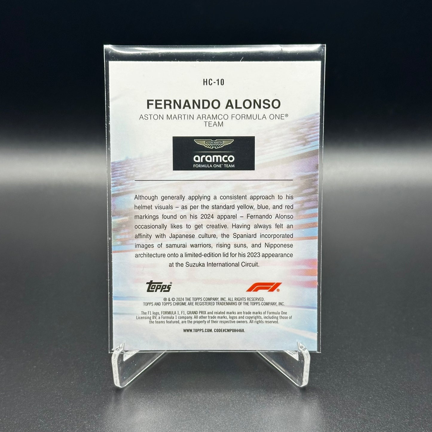2024 Topps Chrome Formula 1 FERNANDO ALONSO #HC-10 Helmet Collection