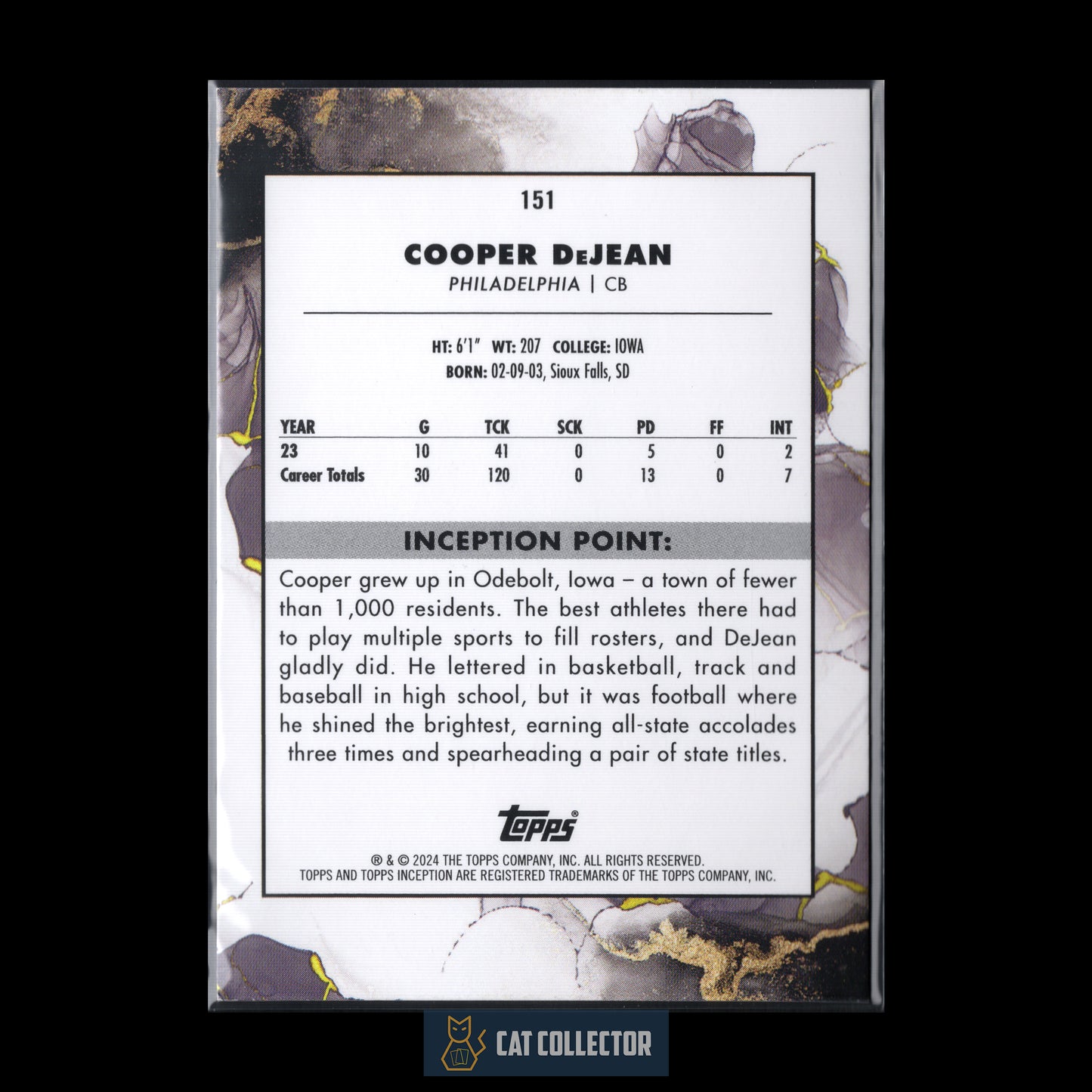 2024 Topps Inception COOPER DEJEAN #151 Rookie RC