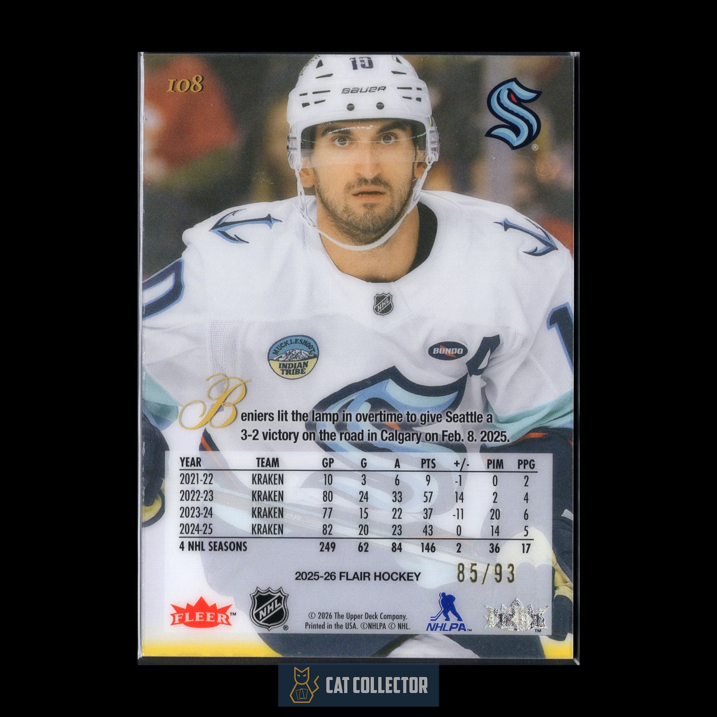2025-26 Fleer Flair MATTY BENIERS #108 1993 Variant /93