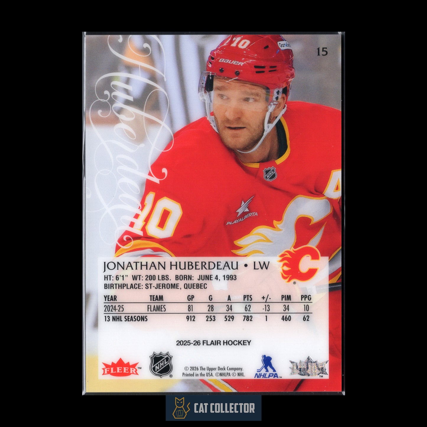 2025-26 Fleer Flair JONATHAN HUBERDEAU #15