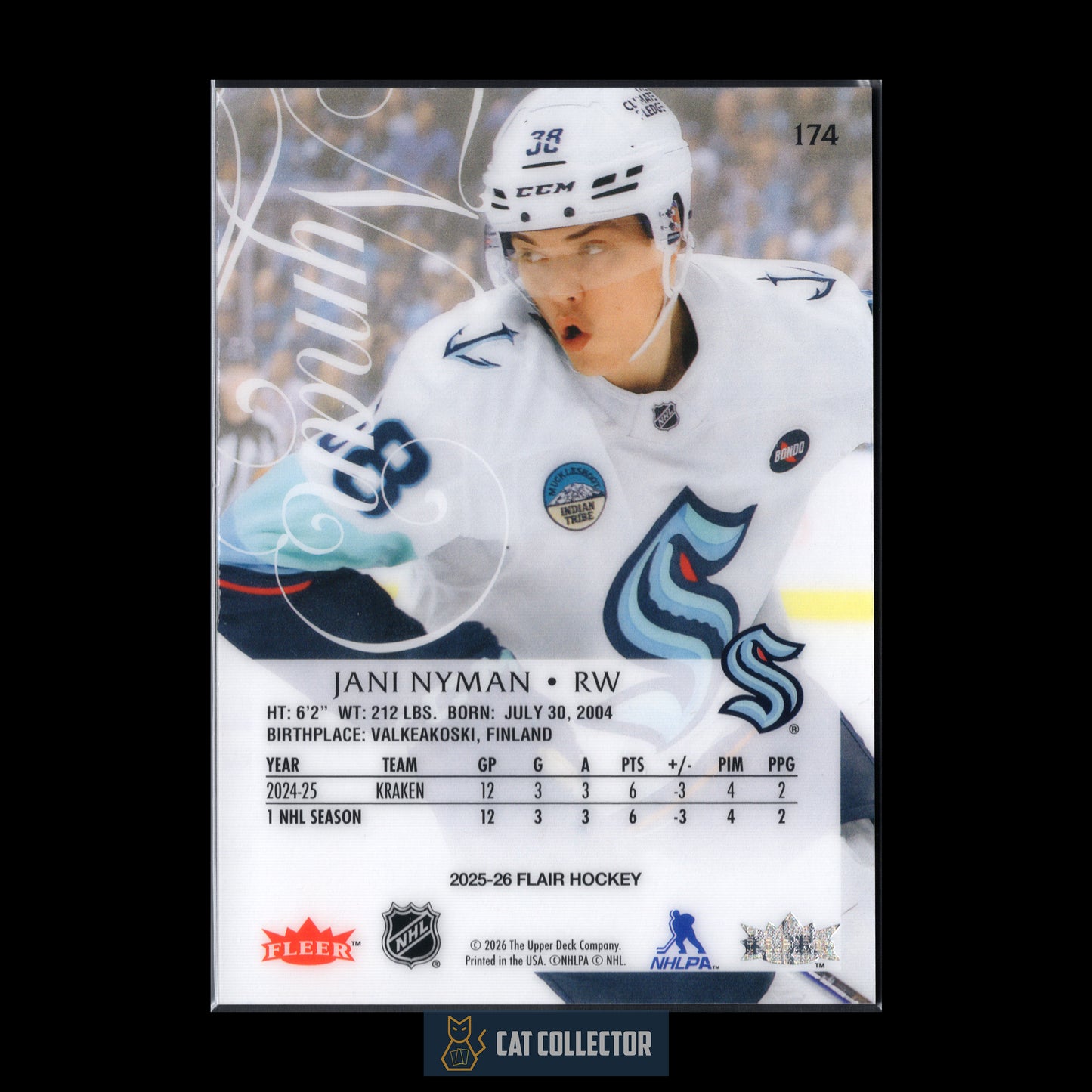 2025-26 Fleer Flair JANI NYMAN #174 Rookie RC