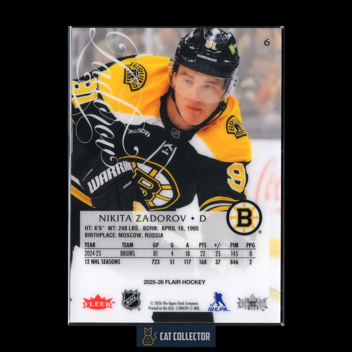 2025-26 Fleer Flair NIKITA ZADOROV #6