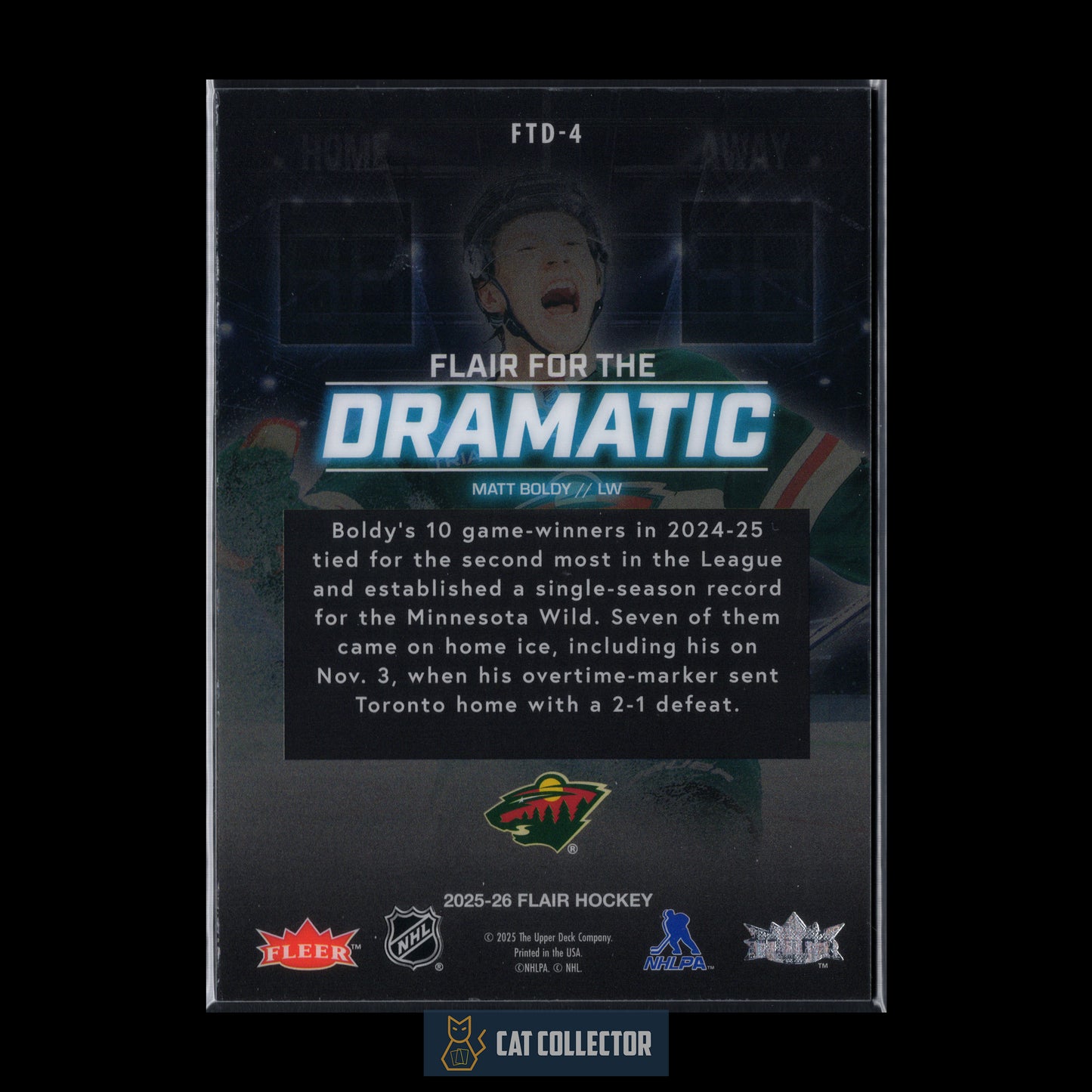 2025-26 Fleer Flair MATT BOLDY #FTD-4 Flair for the Dramatic