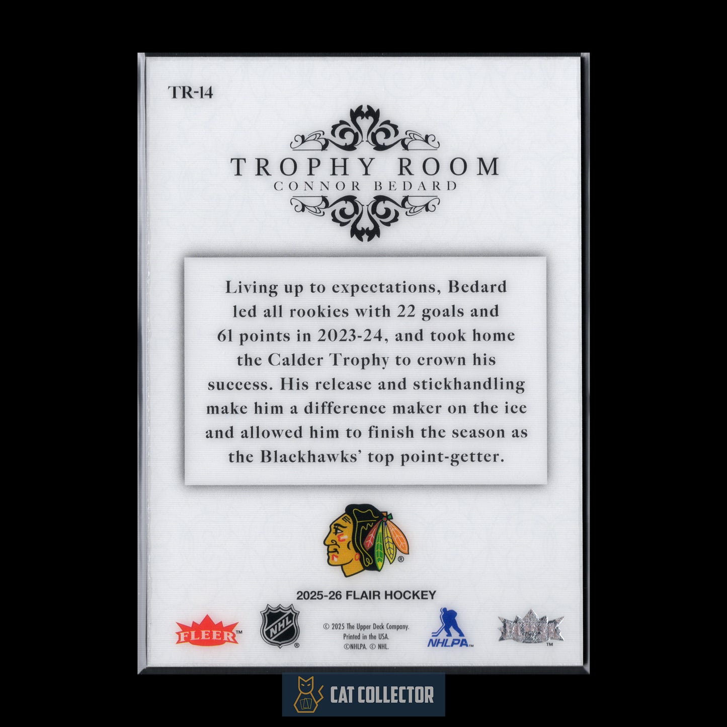 2025-26 Fleer Flair CONNOR BEDARD #TR-14 Trophy Room