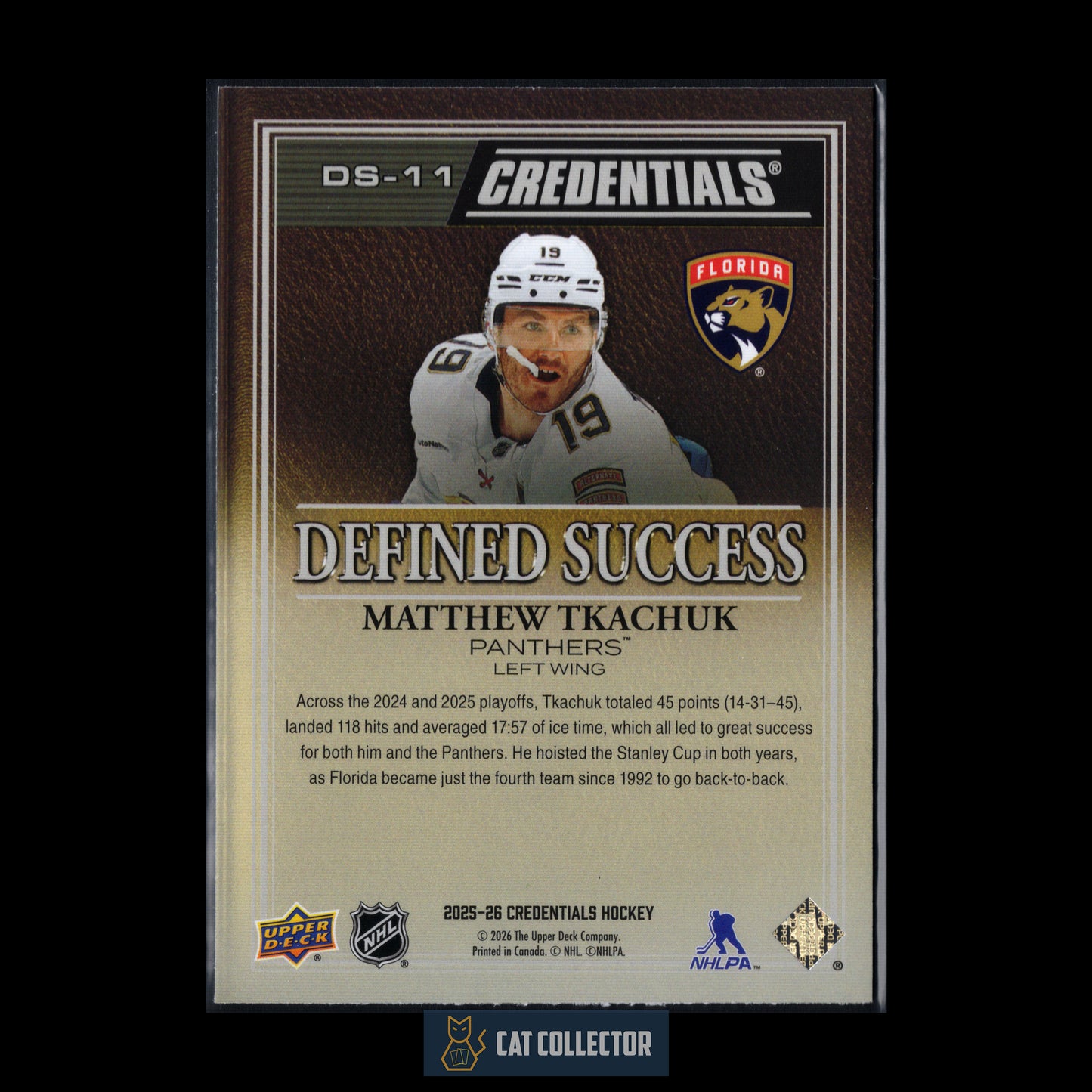 2025-26 Upper Deck Credentials BRADY TKACHUK #DS-11 Defined Success