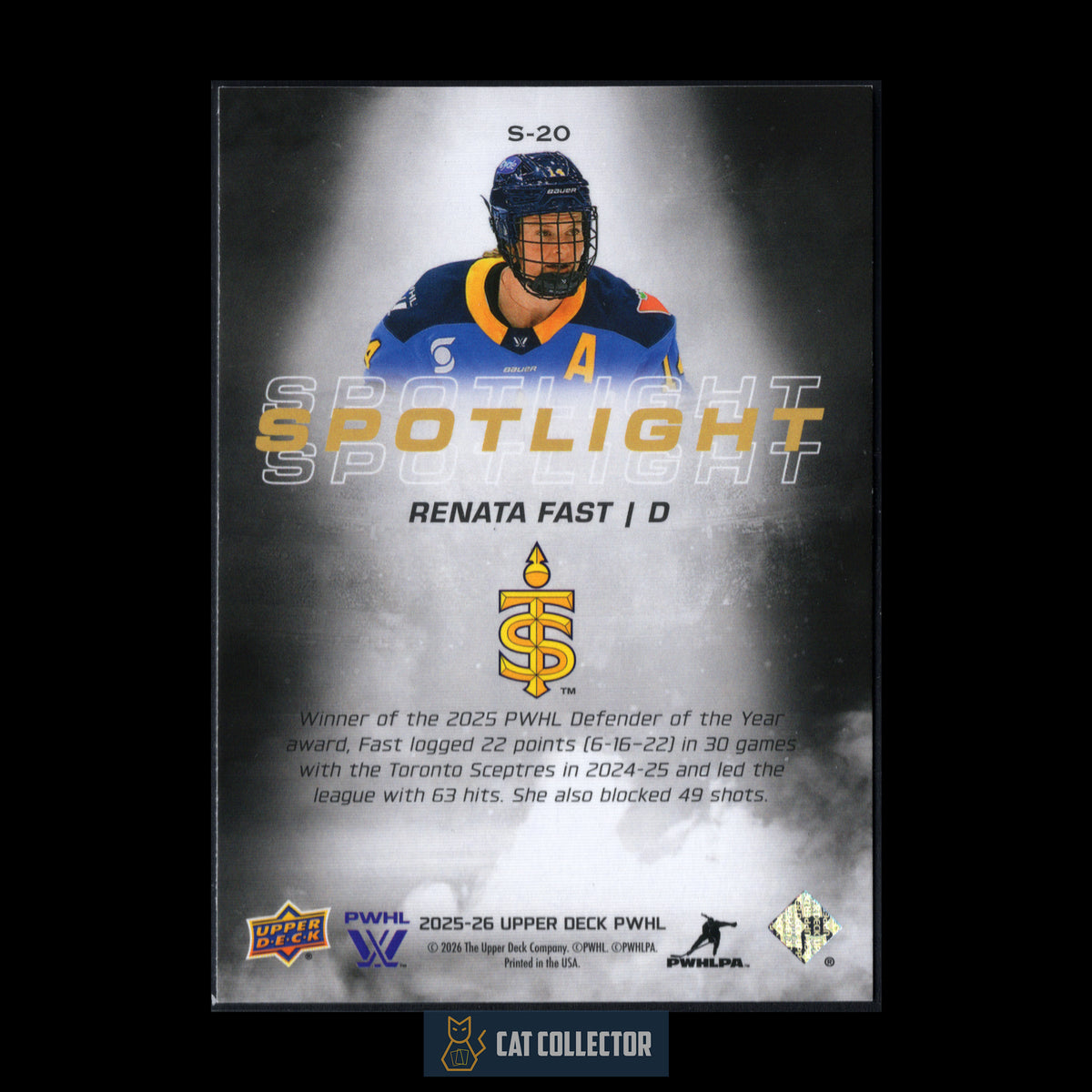 2025-26 Upper Deck PWHL RENATA FAST #S-20 Spotlight