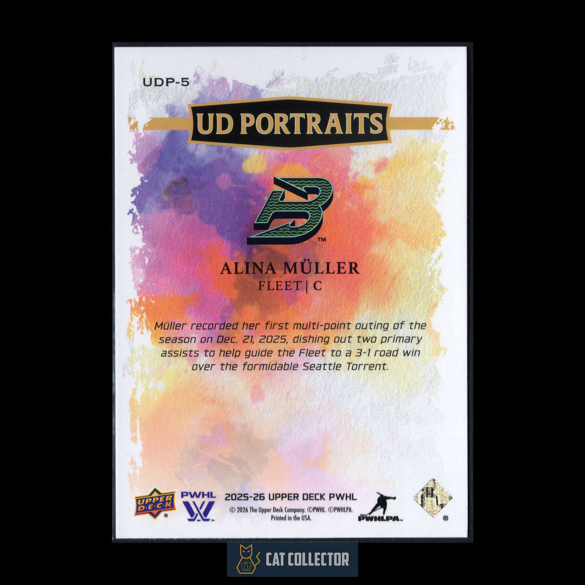 2025-26 UD PWHL ALINA MULLER #UDP-5 UD Portraits