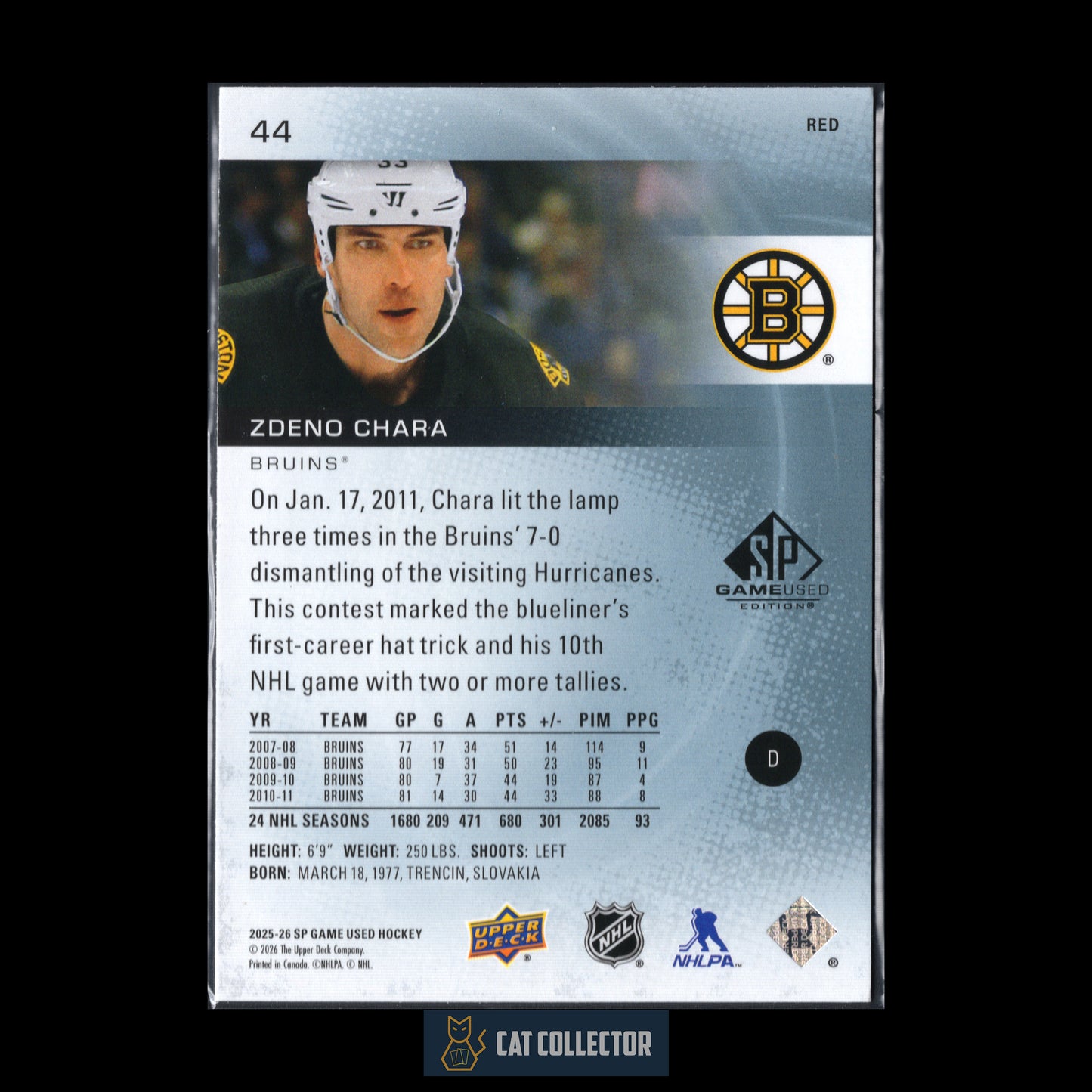 2025-26 Upper Deck SP Game Used ZDENO CHARA #44 Red