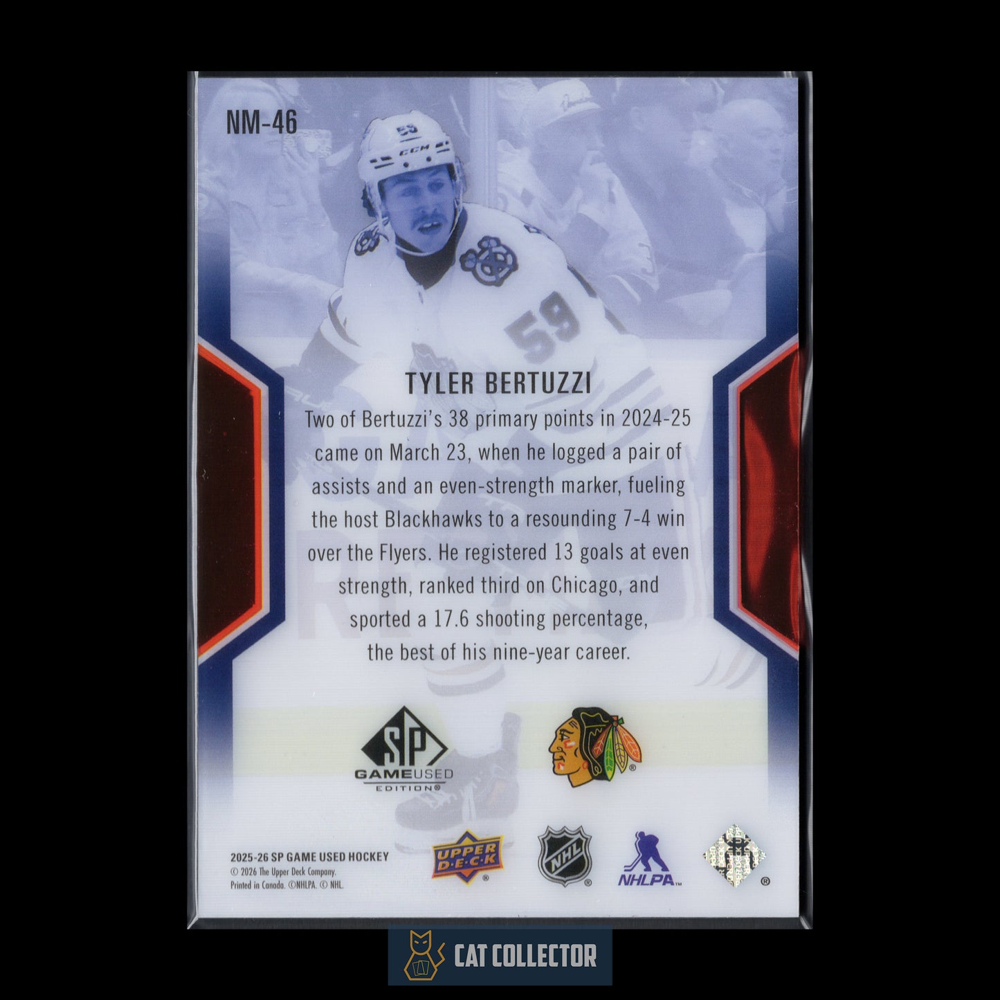 2025-26 Upper Deck SP Game Used TYLER BERTUZZI #NM-46 NHL Masters /299