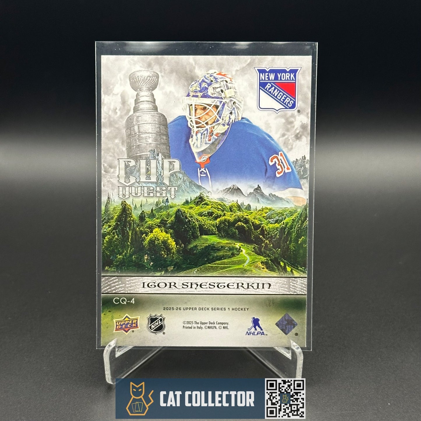 2025-26 UD Series 1 IGOR SHESTERKIN #CQ-4 Cup Quest - New York Rangers