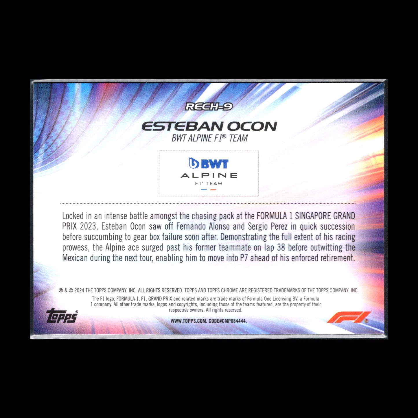 2024 Topps Chrome Formula 1 ESTEBAN OCON #RECH-9 Re-Charged