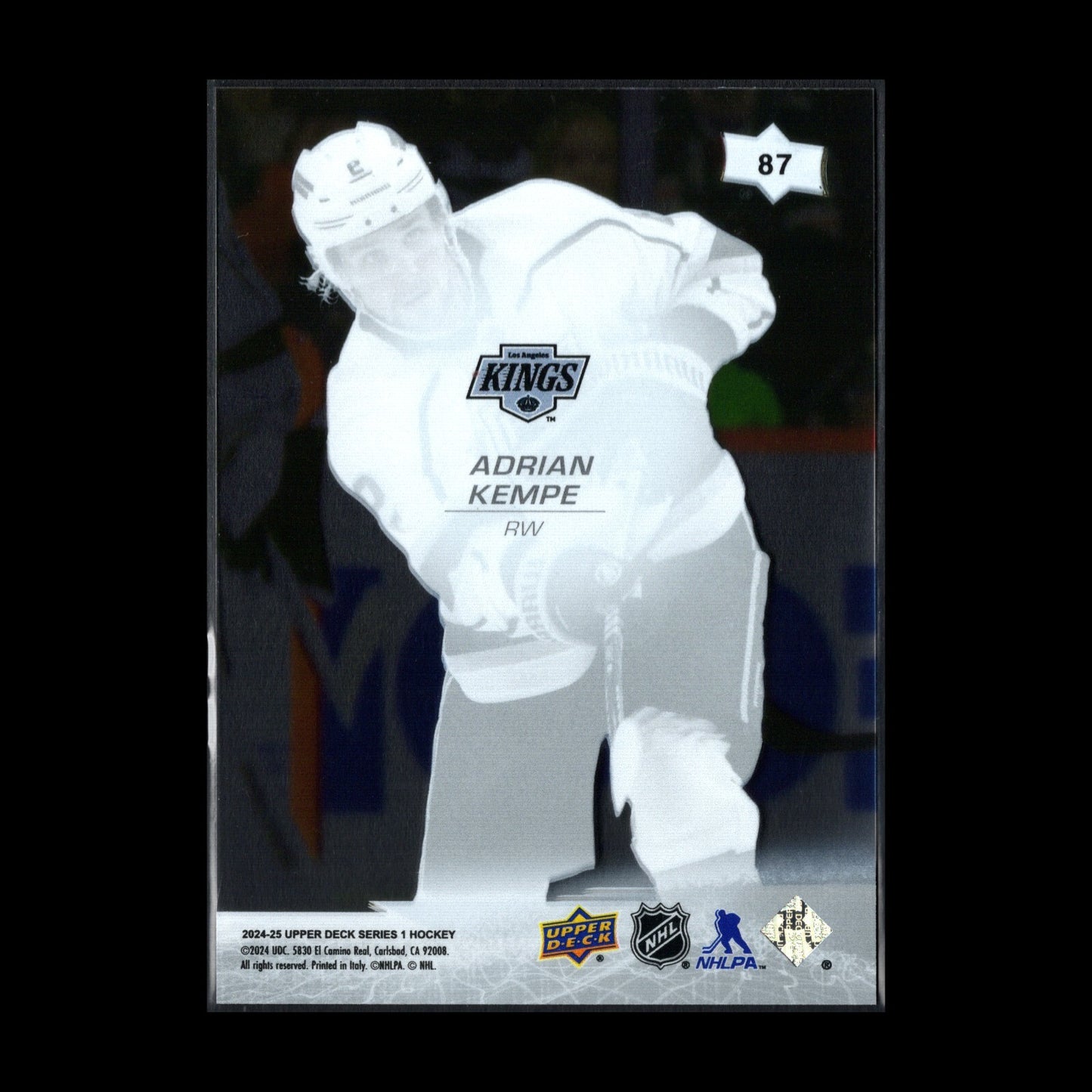 2024-25 Upper Deck Series 1 ADRIAN KEMPE #87 Acetate - Los Angeles Kings