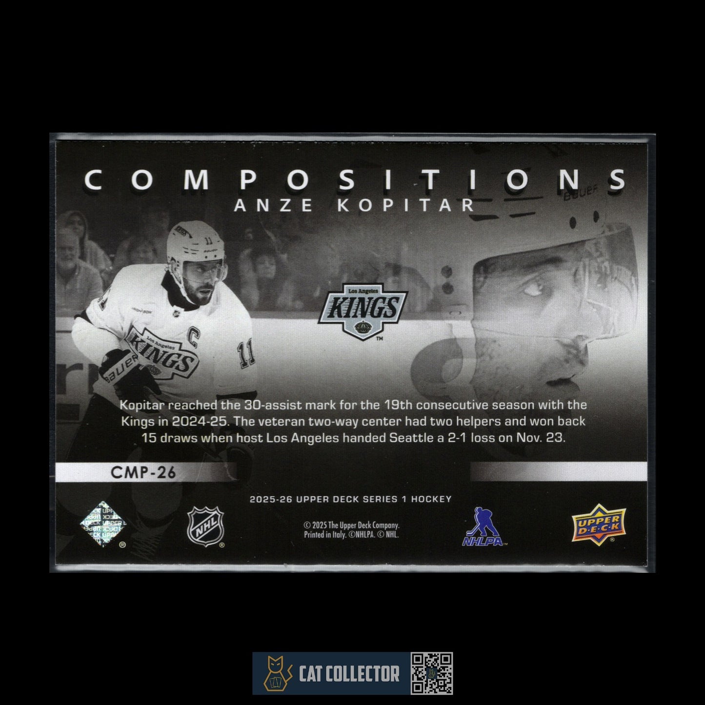 2025-26 UD Series 1 ANZE KOPITAR #CMP-26 Compositions - Los Angeles Kings