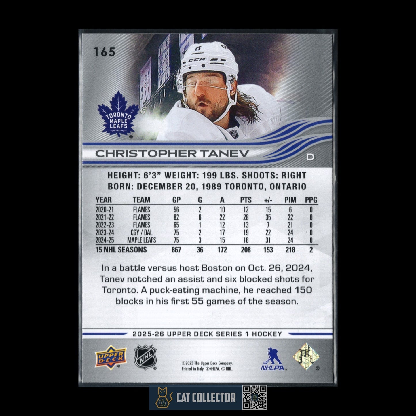 2025-26 UD Series 1 CHRISTOPHER TANEV #165 Deluxe /250