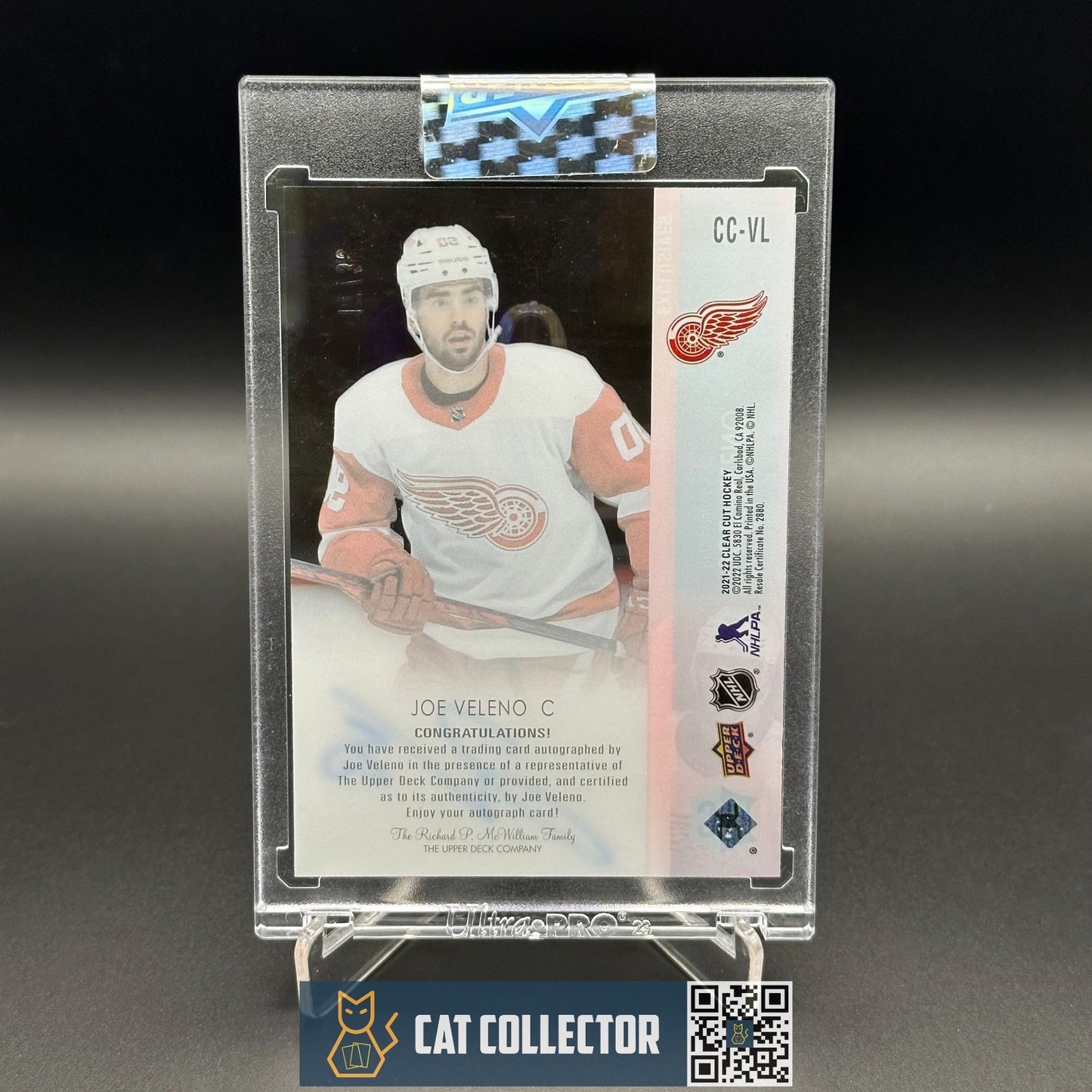 2021-22 UD Clear Cut JOE VELENO #CC-VL Exclusives Rookie RC /35 Autograph