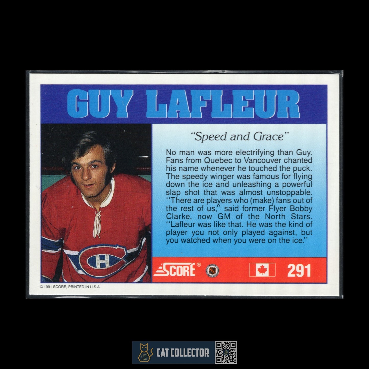 1991-92 Score GUY LAFLEUR #291 - Montreal Canadiens