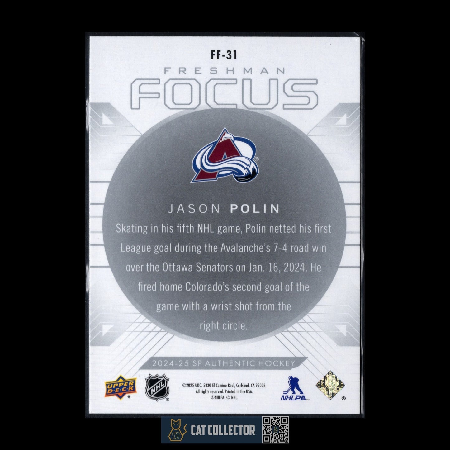 2024-25 UD SP Authentic JASON POLIN #FF-31 Freshman Focus