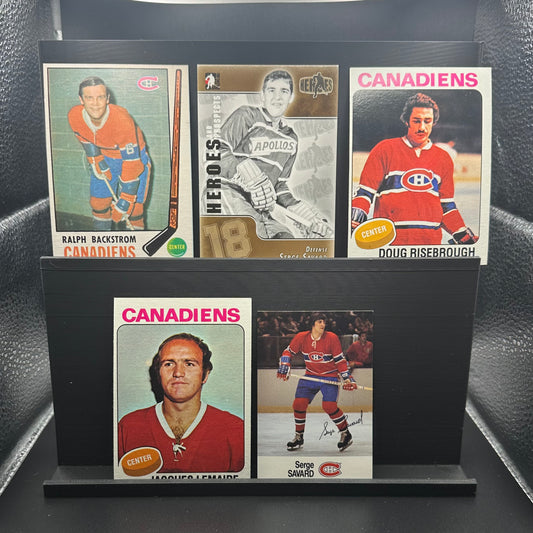 Lot de 5 cartes - Serge Savard et autres - Canadiens de Montreal