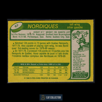 1980-81 O-Pee-Chee MICHEL GOULET #67 Rookie RC