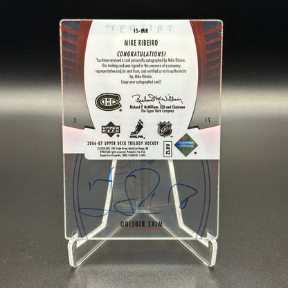 2006-07 Upper Deck Trilogy MIKE RIBEIRO #IS-MR Ice Scripts Auto