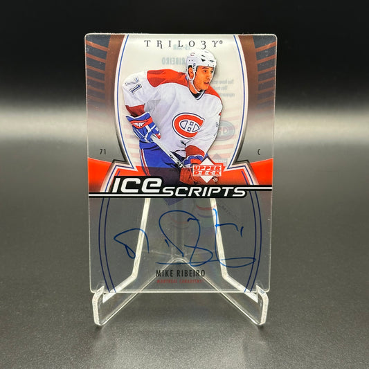 2006-07 Upper Deck Trilogy MIKE RIBEIRO #IS-MR Ice Scripts Auto