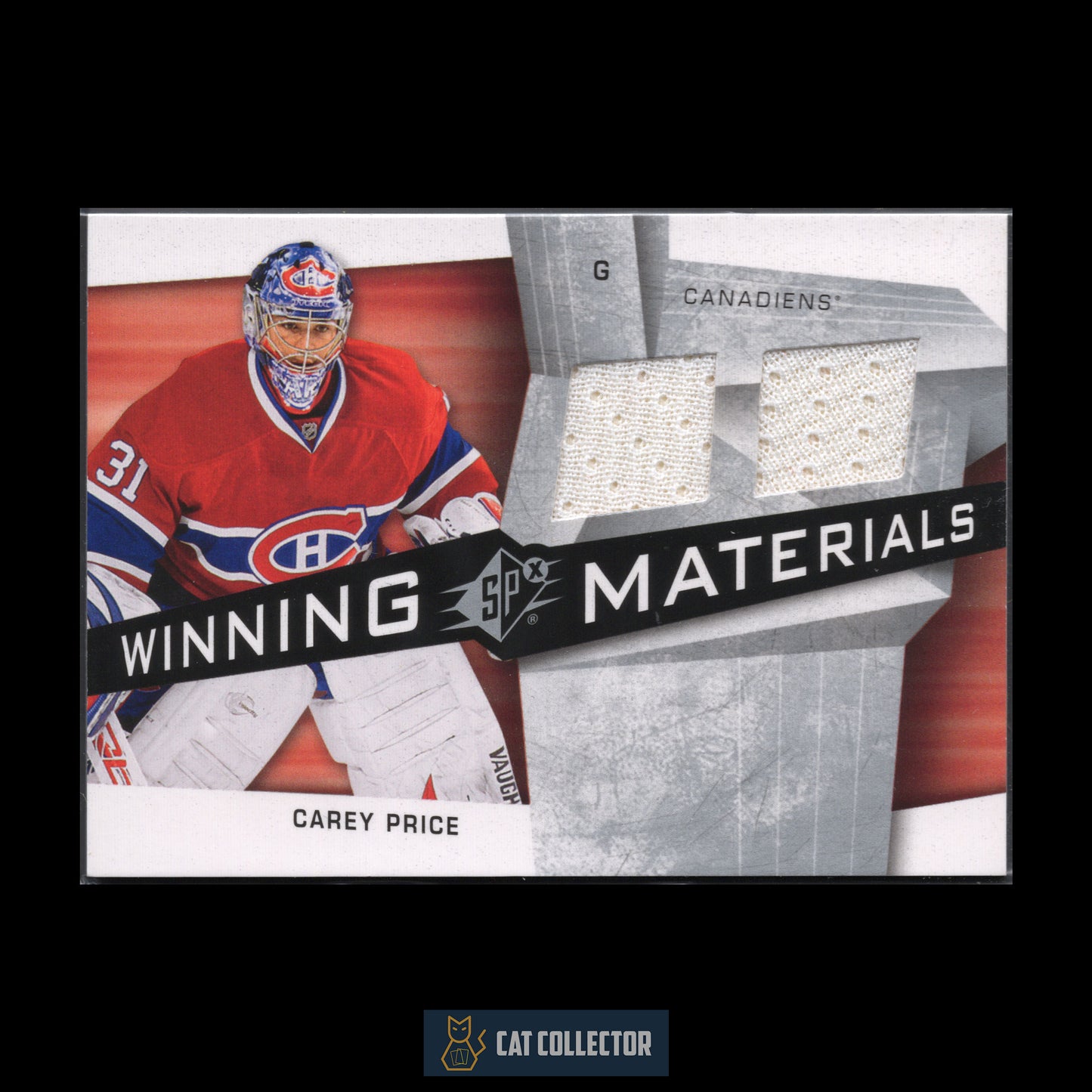 2008-09 Upper Deck SPx CAREY PRICE #WM-CP Winning Materials Jersey