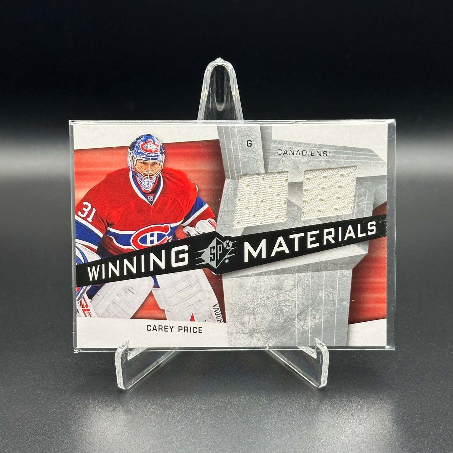 2008-09 Upper Deck SPx CAREY PRICE #WM-CP Winning Materials Jersey