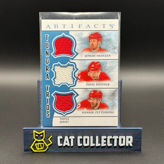 2012-13 UD Artifacts FRANZEN/DATSYUK/ZETTERBERG #TT3-DZF Tundra Trios Jersey
