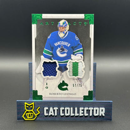 2013-14 UD Artifacts ROBERTO LUONGO #123 Emerald Jersey Patch /75