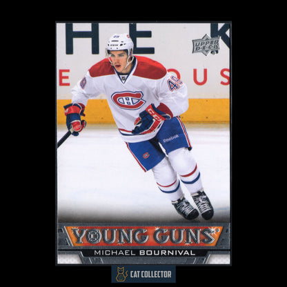 2013-14 UD Series 2 MICHAEL BOURNIVAL #453 Young guns RC