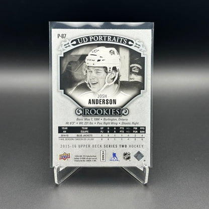 2015-16 Upper Deck Series 2 JOSH ANDERSON #P-87 UD Portraits Rookies RC
