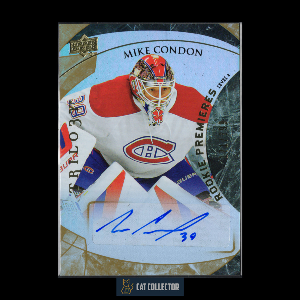 2015-16 Upper Deck Trilogy MIKE CONDON #220 Rookie Premieres Level 2 RC /399 Auto