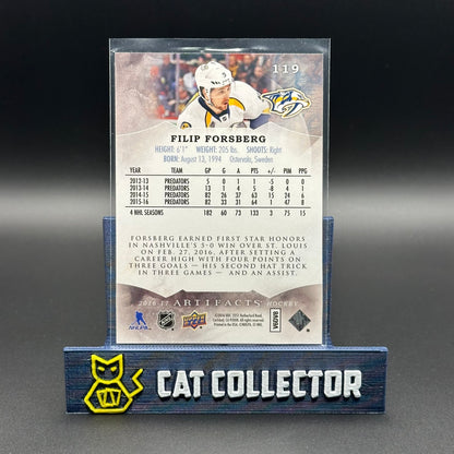 2016-17 UD Artifacts FILIP FORSBERG #119 Red /499